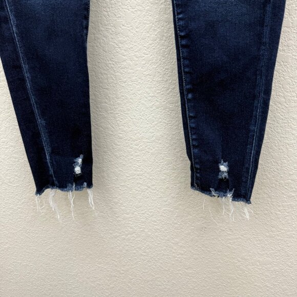 KanCan High Rise Ankle Skinny Button Fly Stretch Denim Blue Jeans Womens size 30 - Picture 5 of 12